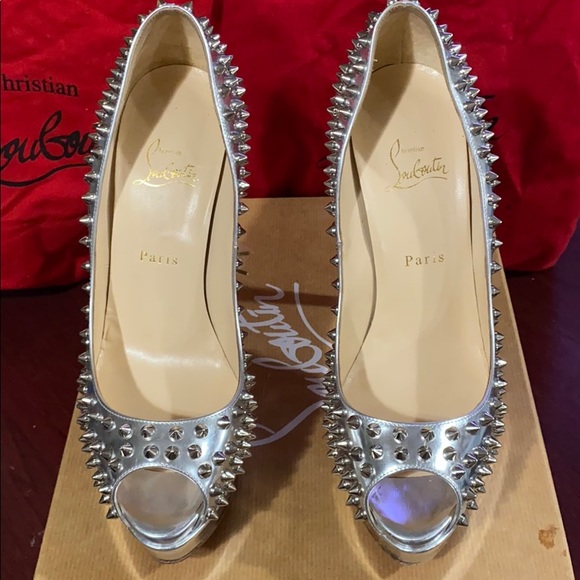 Christian Louboutin Lady Peep Spikes 150mm - Picture 7 of 10